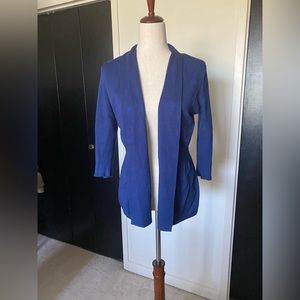Blue Cardigan 3/4 Sleeve Sweater Size M